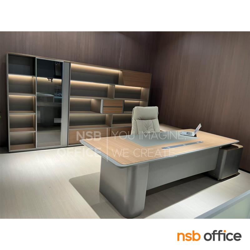 A30A106:โต๊ะทำงานผู้บริหารตัวแอล รุ่น Rosanel (โรซาเนล) ขนาด 240W cm. 