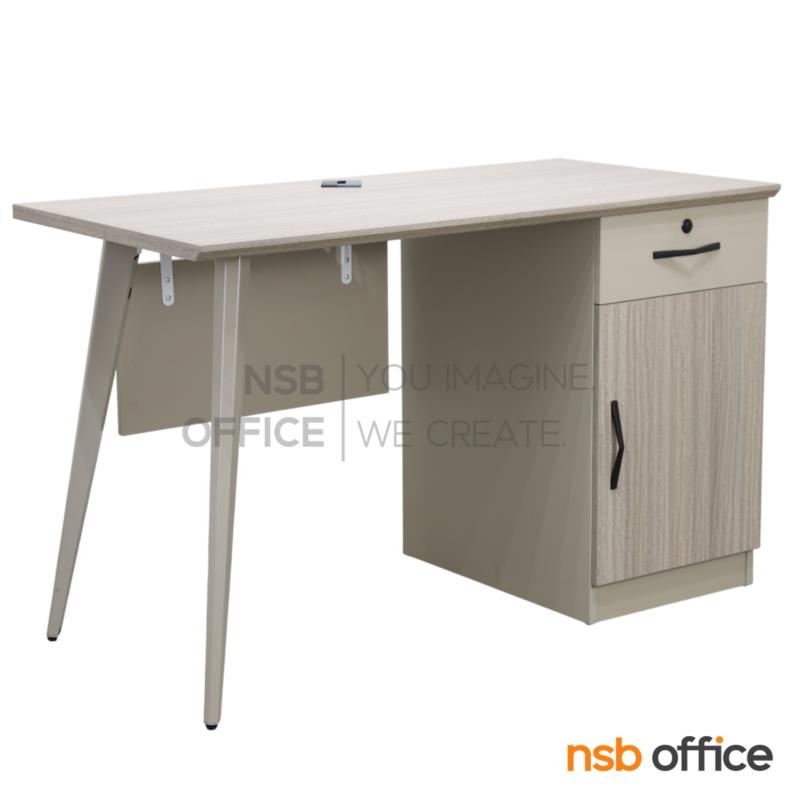A10A135:โต๊ะทำงาน 1 ลิ้นชัก 1 บานเปิด รุ่น Alger (อัลเจอร์) ขนาด 120W cm.  ขาเหล็ก