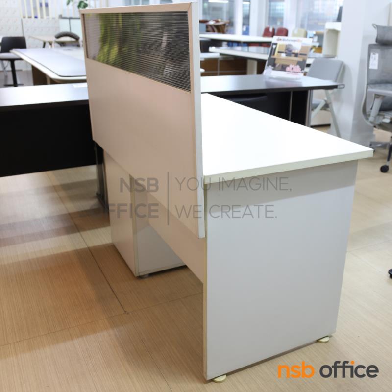 โต๊ะทำงาน 1 ที่นั่ง รุ่น Pewter (พิวเตอร์) ขนาด 120W cm. พร้อมมินิสกรีน