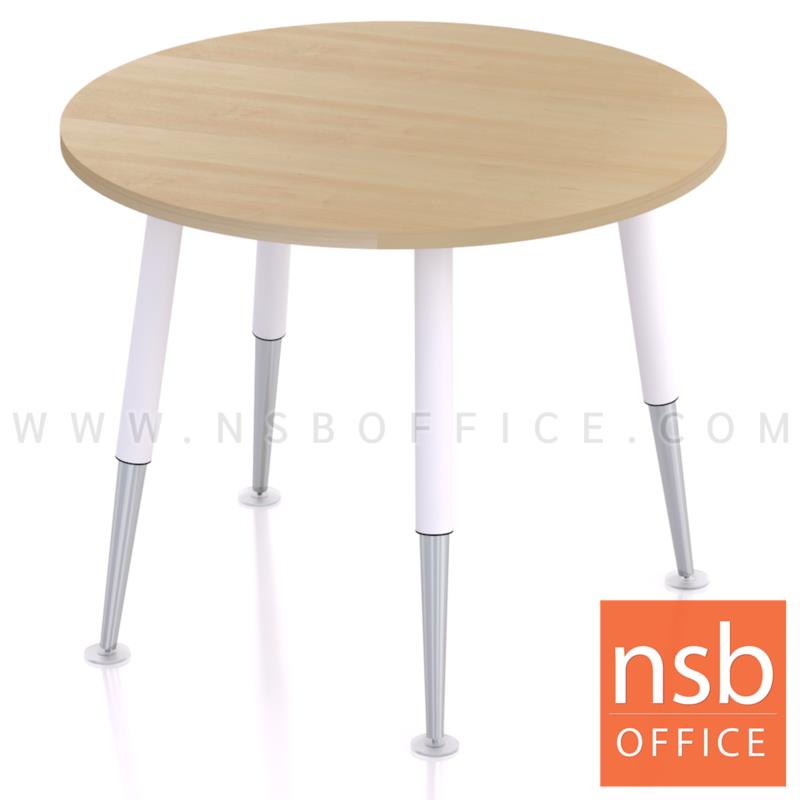 A05A227:โต๊ะประชุมทรงวงกลม รุ่น Wazowski (วาซอว์สกี้) ขนาด 90Di, 120Di cm. ขาเหล็กปลายเรียว 