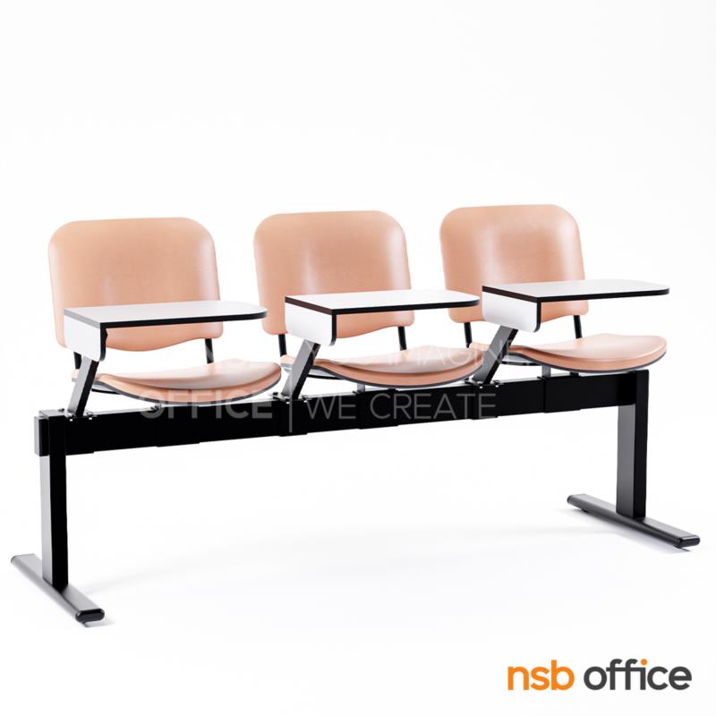 B17A006:เก้าอี้เลคเชอร์แถวหุ้มเบาะใหญ่ รุ่น D660 2 ,3 และ 4 ที่นั่ง ขาเหล็กพ่นดำ 