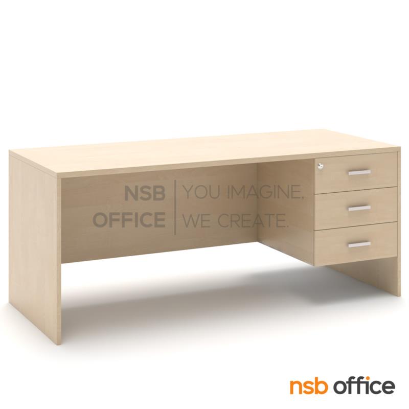 A30A073:โต๊ะผู้บริหาร 3 ลิ้นชัก รุ่น Thistle (ทิสเซิล) ขนาด 180W cm.  บังตาไม้ เมลามีน