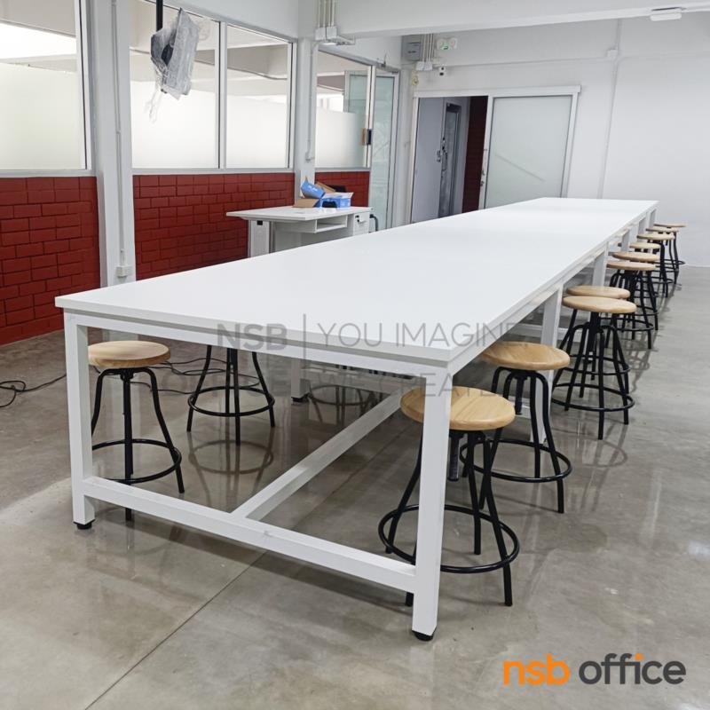 เก้าอี้บาร์สตูลหน้าไม้ที่นั่งกลม รุ่น Restorex  โครงเหล็ก 