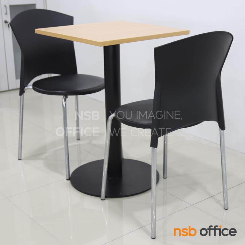 L08A127:ชุดโต๊ะหน้าท็อปเมลามีน 2 ที่นั่ง รุ่น Dorothy (โดโรธี) ขนาด 50W cm.  พร้อมเก้าอี้โพลี