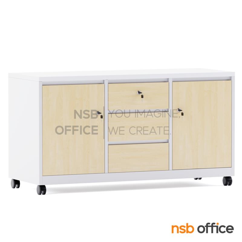 C10A025:ตู้เอกสารล้อเลื่อน สูง 65 cm. วางข้างโต๊ะ  รุ่น Lambert (แลมเบิร์ต)  เมลามีน บานเพ่ 