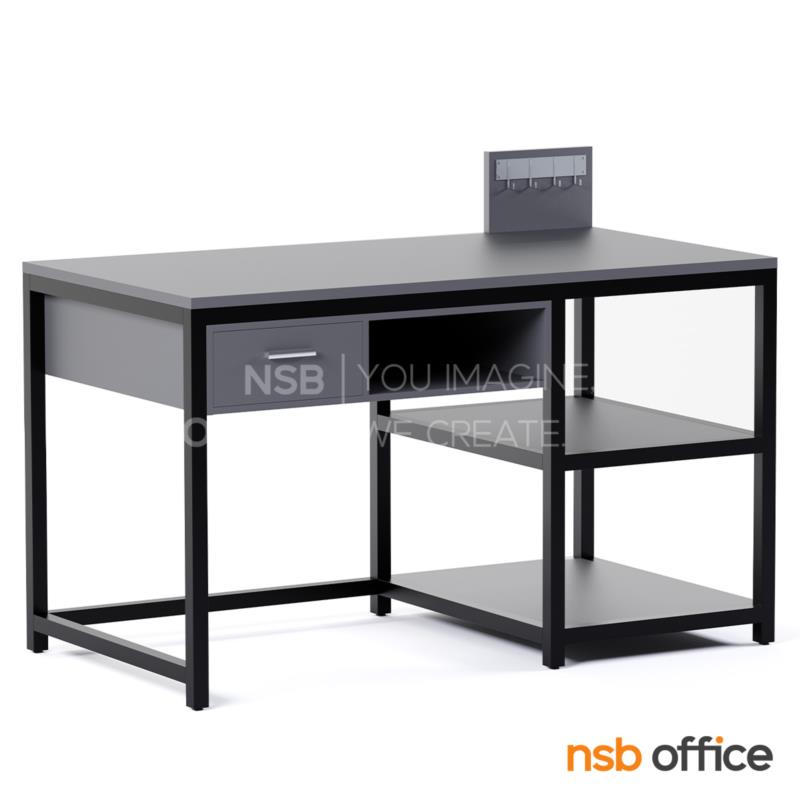 A10A193:โต๊ะทำงาน 1 ลิ้นชัก รุ่น Xilton (ซิลตัน)  ขาเหล็ก มีตะขอแขวนเครื่องมือ