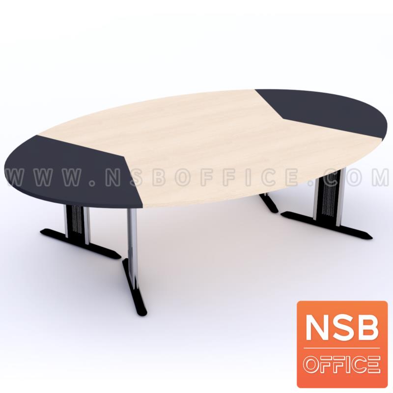โต๊ะประชุมทรงวงรี  รุ่น Izeno (ไอซีโน่) 10, 12 ที่นั่ง ขนาด 260W, 280W cm. ขาเหล็กตัวที