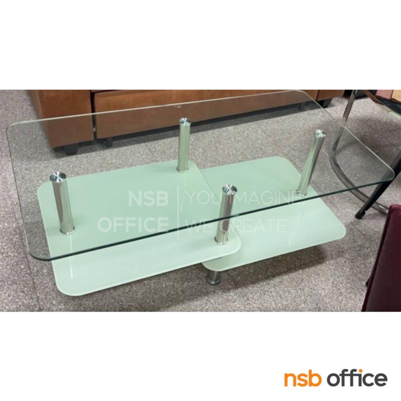 B13A357:โต๊ะกลางกระจก รุ่น Hamilton (แฮมิลตัน)  โครงเหล็ก