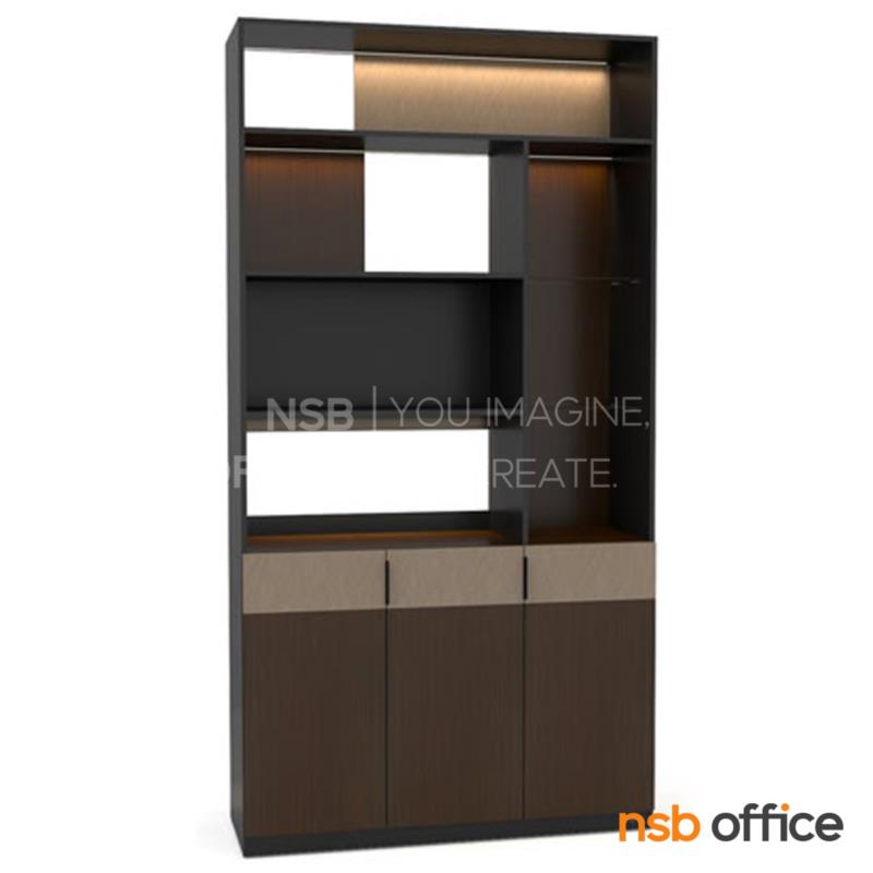 C04A098:ตู้เอกสารสูง 2 บานเปิดกลาง รุ่น Zabini (ซาบินี) สูง 230 cm. เมลามีน