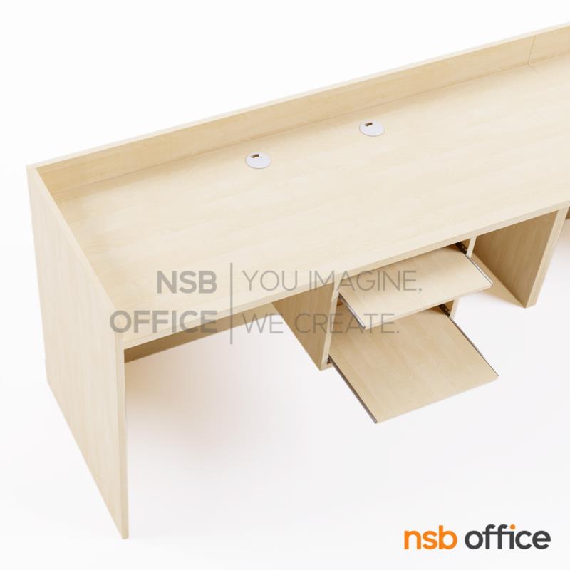 เคาน์เตอร์โรงพยาบาล สำหรับ 2 ที่นั่ง รุ่น Veltrix (เวลทริกซ์) ขนาด 150W , 180W cm.  พร้อมช่องวาง Printer แบบรางเลื่อน