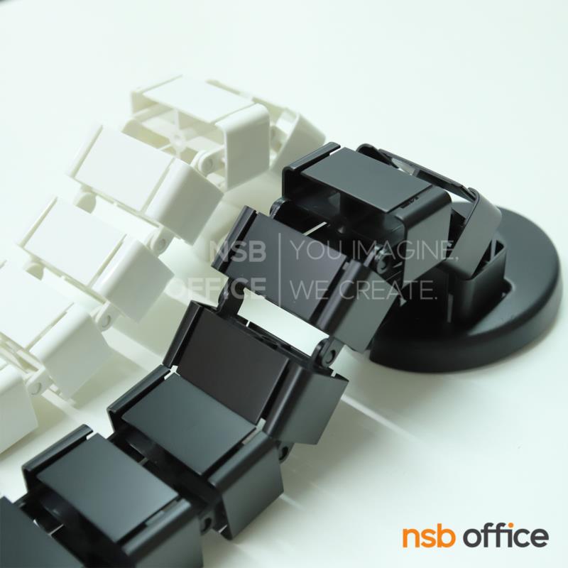 กระดูกงูร้อยสายไฟท่อเหลี่ยม 80H cm. (ใช้ติดตั้งระหว่างหน้าโต๊ะกับพื้น หรือร้อยสายไฟจากเพดานลงโต๊ะ) 