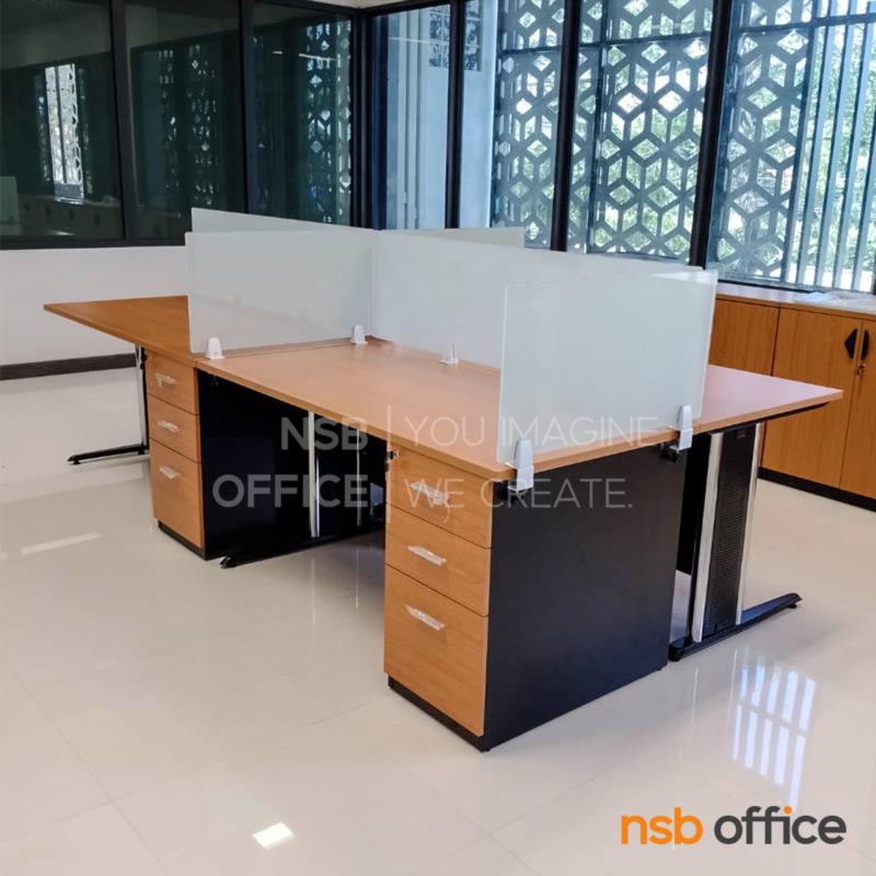 โต๊ะทำงาน 3 ลิ้นชักข้างขาทึบ รุ่น Eterna (อีเทอร์นา)  ขาเหล็กตัวแอล