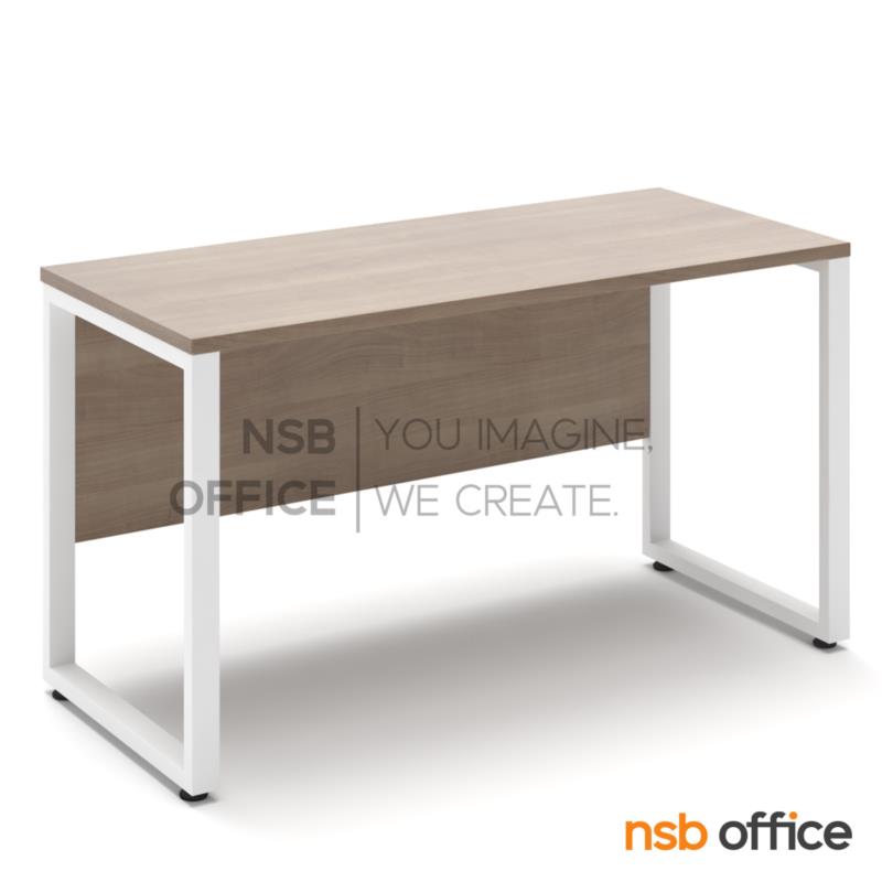 A18A037:โต๊ะทำงานขาเหล็ก รุ่น Moschino (มอสคิโน่)  บังตาไม้ (ขาเสมอแผ่น top)