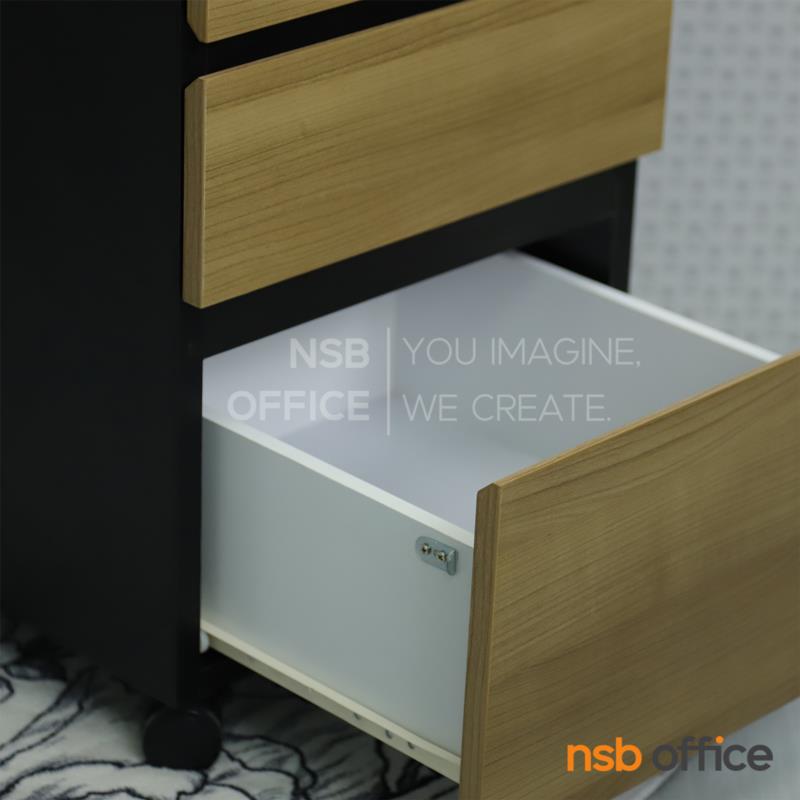 ตู้ 3 ลิ้นชักล้อเลื่อน สูง 65 cm. สอดใต้โต๊ะ รุ่น Kenilworth 2 (เคนิลเวิร์ธ 2)  เมลามีน บานเพ่ 