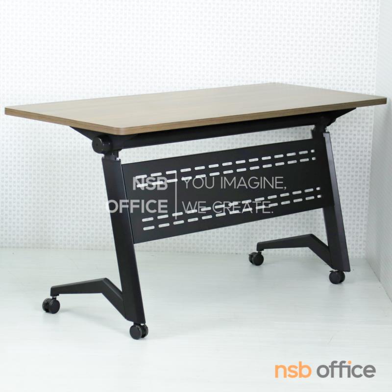 A18A119:โต๊ะประชุมพับเก็บได้ล้อเลื่อน รุ่น Salon (ซาลอน)  บังตาเหล็ก ล้อล็อกได้