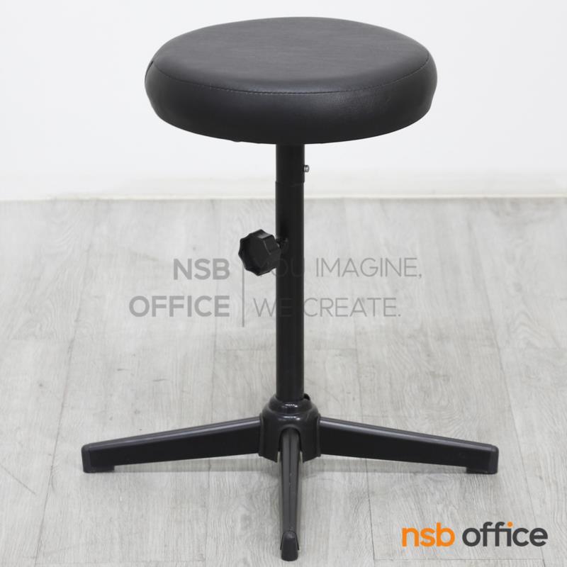 เก้าอี้บาร์สตูลที่นั่งกลม รุ่น Norabel (นอร่าเบล) ขนาด 30Di*50H cm. ขาเหล็กพ่นดำ 4 แฉก