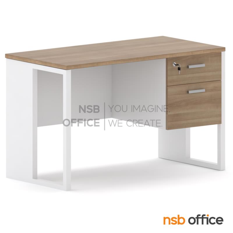 A41A003:โต๊ะทำงาน 2 ลิ้นชัก   รุ่น Hadley (แฮดเลย์)  ขาเหล็ก