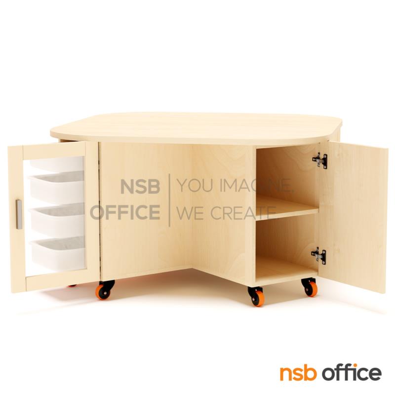 โต๊ะทดลอง STEM รุ่น Aerosmith (แอโรสมิธ) ขนาด 150W cm.  ล้อเลื่อน