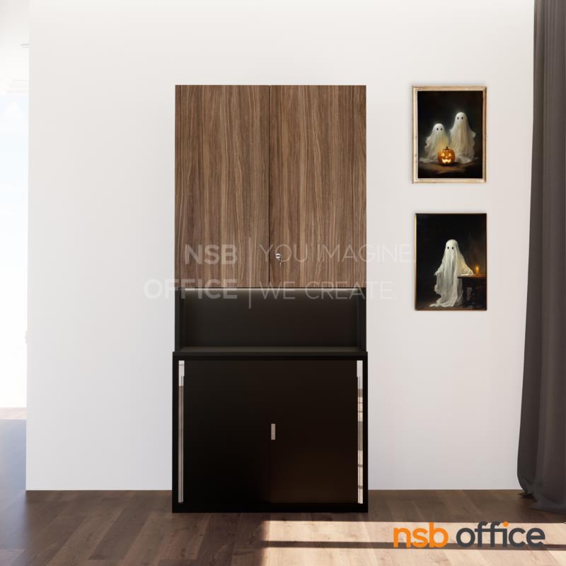 ตู้เอกสาร 2 ตอน บนบานเปิด ล่างตู้เหล็กบานเลื่อน  รุ่น Lightshot (ไลท์ชอต)   (สินค้าพรีออเดอร์ 30-45 วัน)