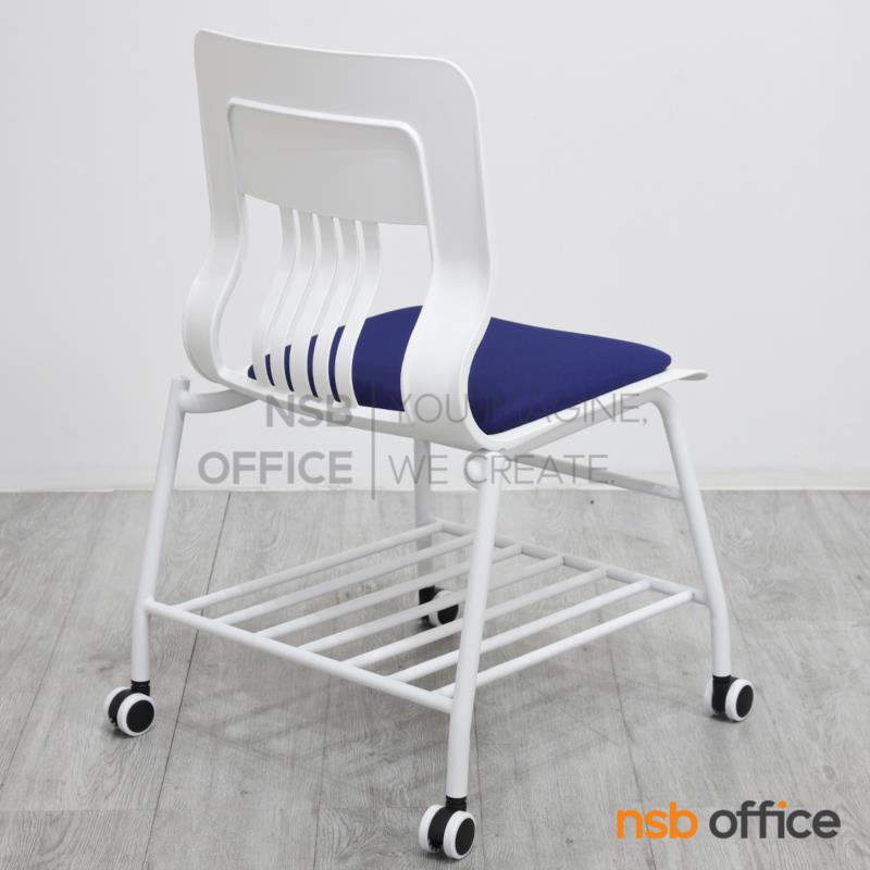 เก้าอี้อเนกประสงค์เฟรมโพลี่ล้อเลื่อน รุ่น Celestine (เซเลสไทน์)  มีที่วางของ