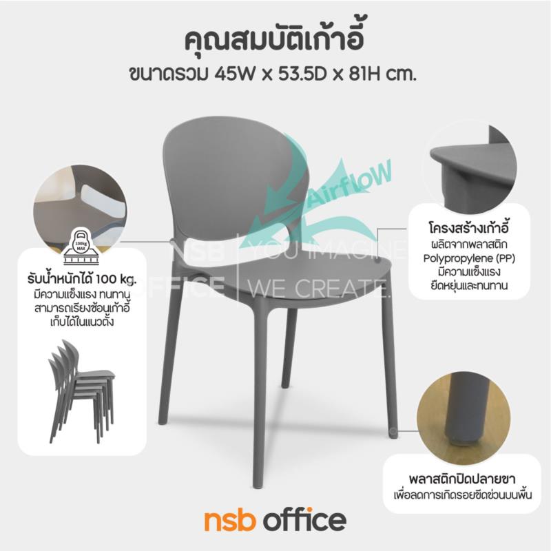 เก้าอี้โมเดิร์นพลาสติก รุ่น Merlot (เมอร์ลอต)  