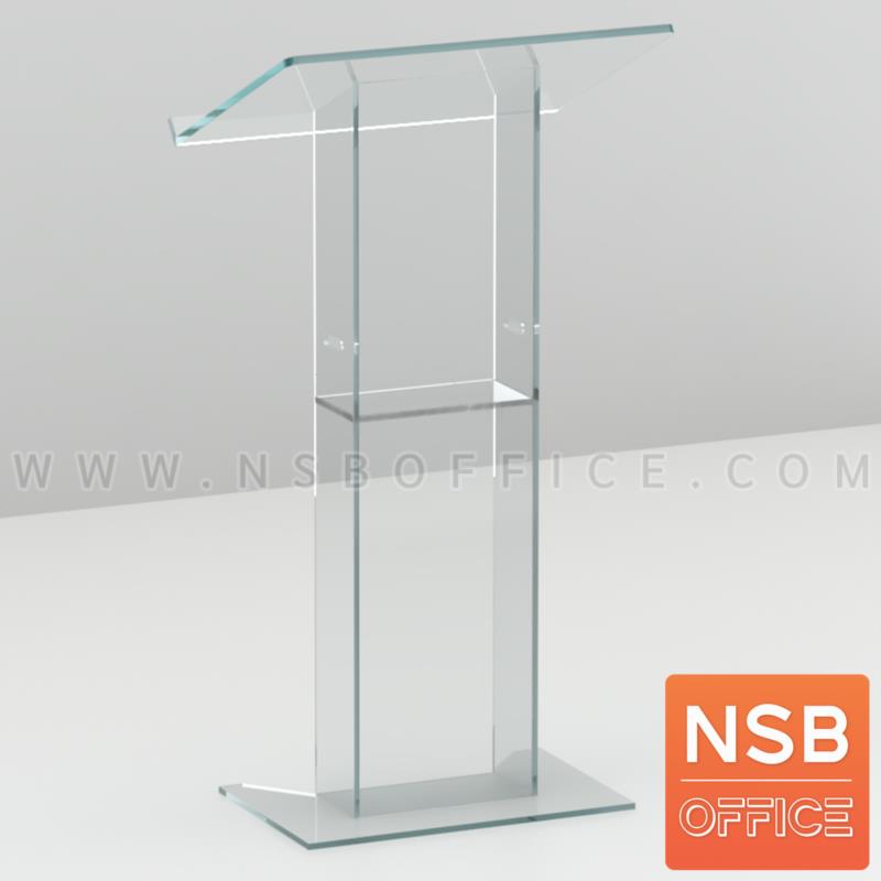 G17A024:โพเดียมอะคริลิคทรงขาตรง รุ่น Zona (โซนา)  อะคริลิคใสล้วน