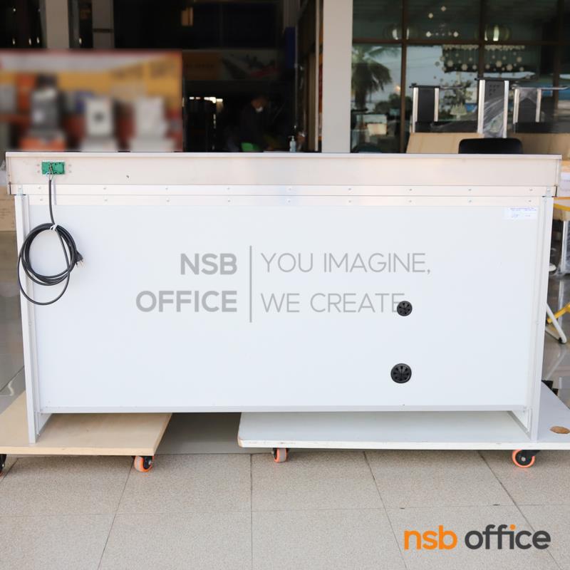 ตู้ครัวอลูมิเนียม 4 บานเปิด พร้อมอ่างซิงค์ 2 หลุม รุ่น KC-1720 ขนาดกว้าง 170.5 , 210.5 cm. 