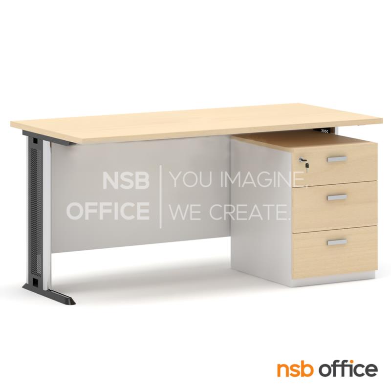 A40A006:โต๊ะคอมพิวเตอร์ 3 ลิ้นชัก รุ่น Zendar (เซนดาร์) ขนาด 120W, 150W cm. 