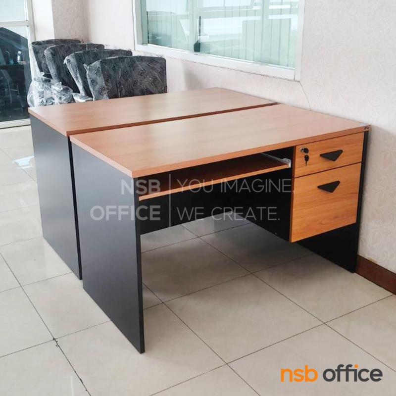 โต๊ะคอมพิวเตอร์ 2 ลิ้นชัก  รุ่น Chic (ชีก) ขนาด 120W, 150W cm. พร้อมรางคีย์บอร์ด 