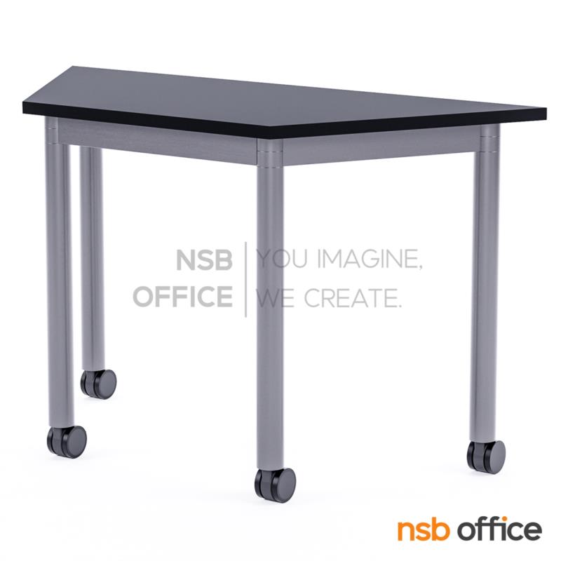 H02A006:โต๊ะเรียนกิจกรรมทรงคางหมู  รุ่น Hexa 105, 120, 140W cm ล้อเลื่อน (สำหรับกลุ่ม 6 คน)