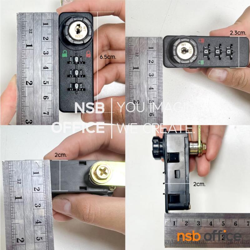 กุญแจบานเปิดแบบรหัสหมุน 3 หลัก รุ่น Zoltex (โซเท็กซ์)  ติดตั้งได้ทั้งบานเปิดขวา-ซ้าย