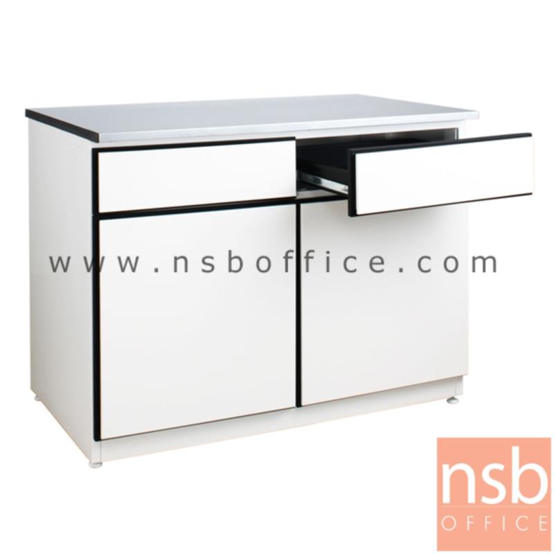 G07A149:ตู้เหล็กวางเตาแก๊ส 2 ลิ้นชัก 2 บานเปิด TOP สแตนเลส รุ่น DOBBEL DB-202  