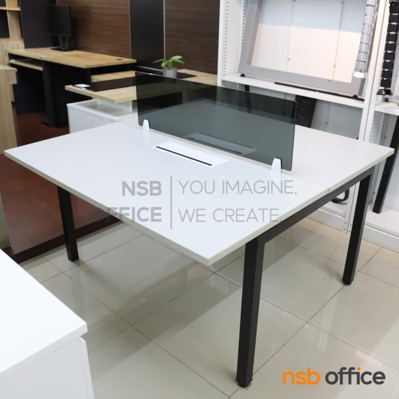 โต๊ะทำงานกลุ่ม 2 ที่นั่ง รุ่น Day One (เดย์วัน) ขนาด 135W cm. พร้อมมินิสกรีนและกล่องไฟ