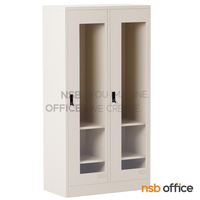 ตู้ล็อกเกอร์กระจก 2 ประตู รุ่น Amity (อมิตี้)  ขนาด 91.4W*45.7D*183H cm. กุญแจล็อก