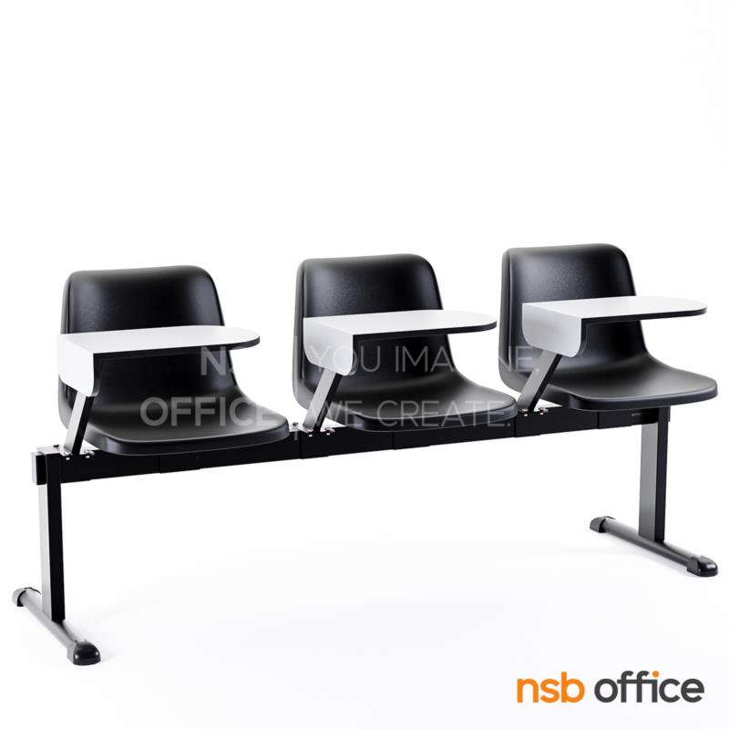 B17A007:เก้าอี้เลคเชอร์แถวเฟรมโพลี่ รุ่น D170 2 ,3 , และ 4 ที่นั่ง ขาเหล็กเหลี่ยม 