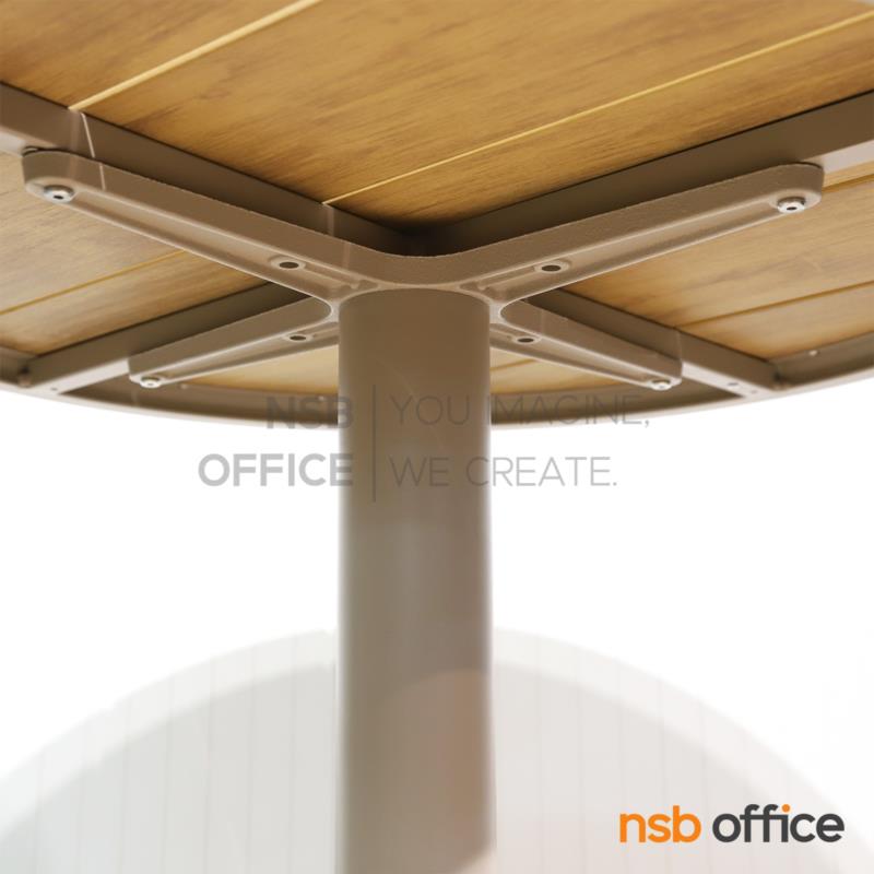 โต๊ะไม้พลาสวูด รุ่น Lumiere (ลูมิแอร์) ขนาด 70Di cm.  ขาเหล็ก carbon steel 