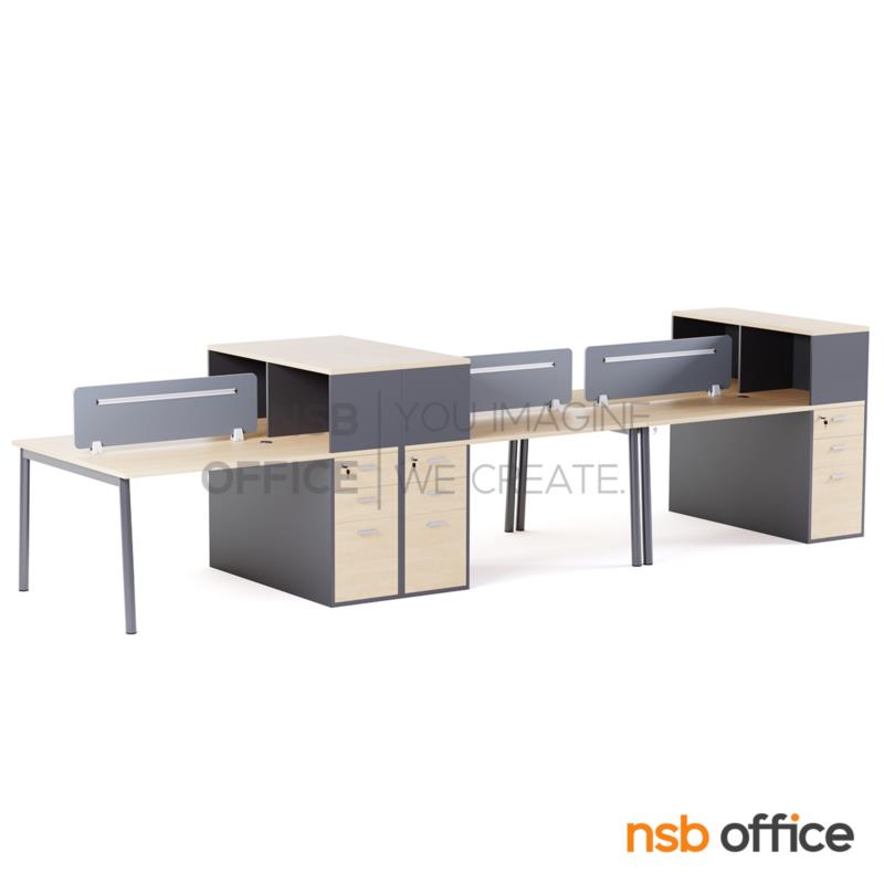 ชุดโต๊ะทำงานกลุ่ม รุ่น Agosto II (อาโกสโต 2) 2, 4, และ 6 ที่นั่ง พร้อมมินิสกรีนหุ้มผ้า