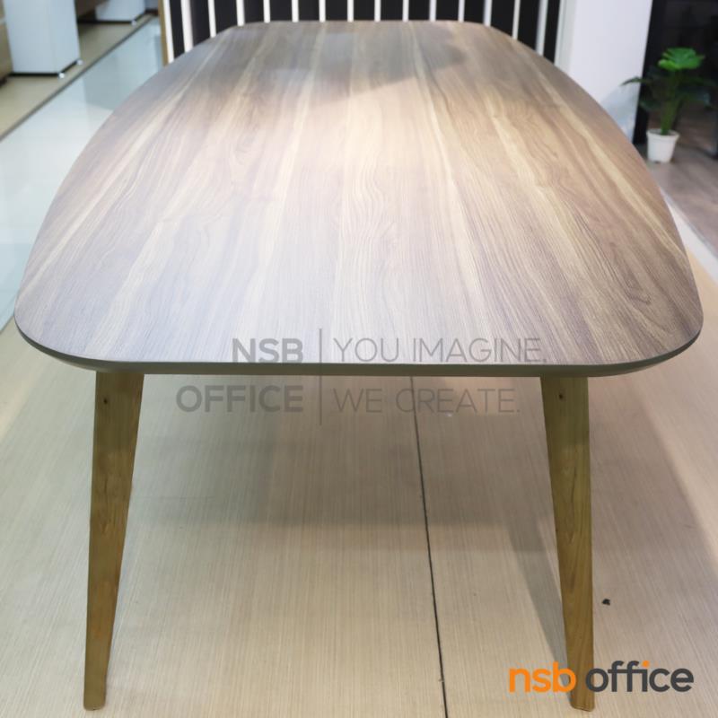 โต๊ะประชุมทรงเรือ รุ่น Jacob (เจคอบ) ขนาด 240W cm. ขาไม้
