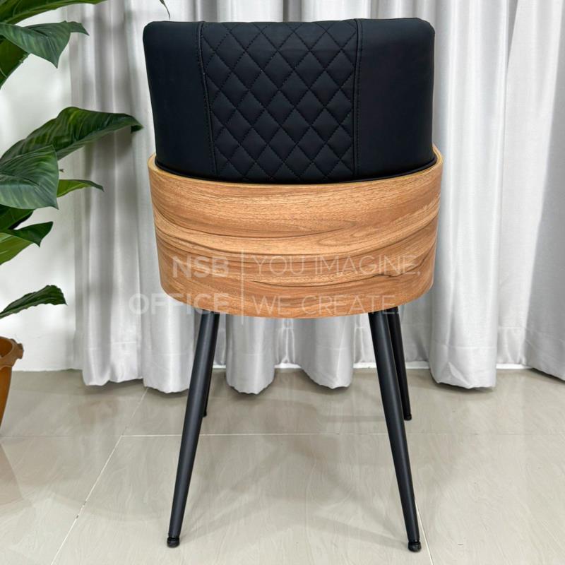 เก้าอี้โมเดิร์น รุ่น Whitewells  (ไวท์เวลส์)  ขาเหล็กพ่นสีดำ