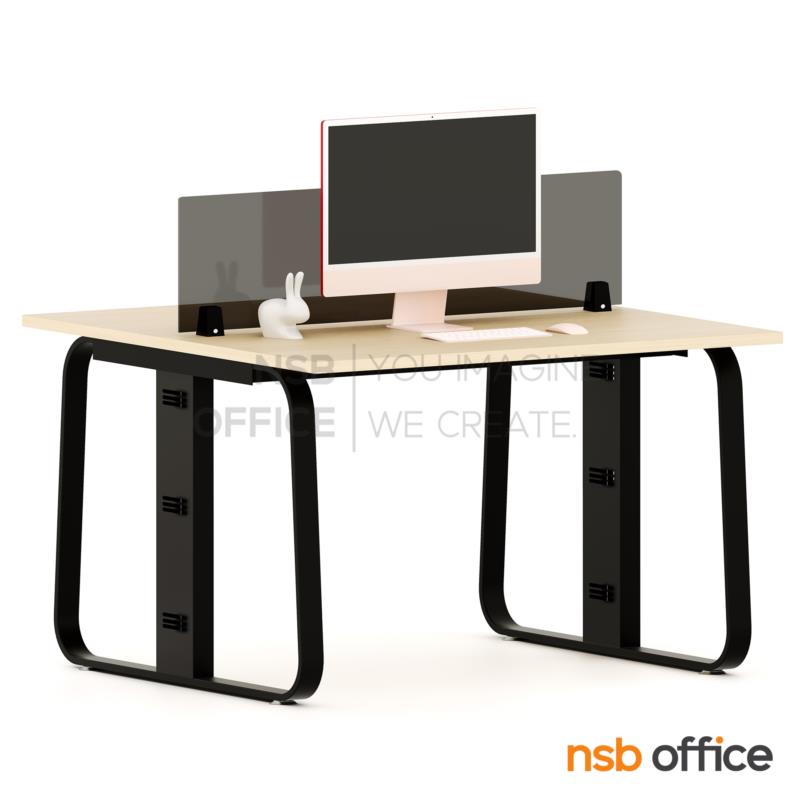 A05A260:ชุดโต๊ะทำงานกลุ่ม  รุ่น Belinda (เบลินด้า) 2 ที่นั่ง พร้อมมินิสกรีน ขาเหล็ก