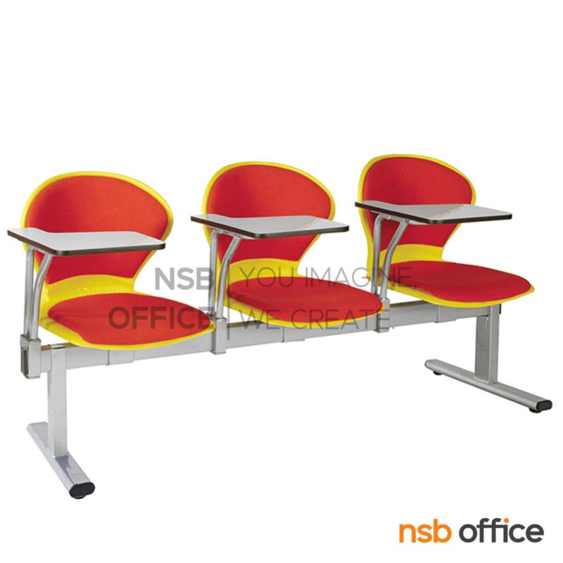 B17A025:เก้าอี้เลคเชอร์แถวเฟรมโพลี่หุ้มเบาะ รุ่น D476 2 ,3 และ 4 ที่นั่ง ขาเหล็กพ่นสีเทา 