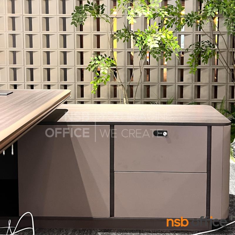 โต๊ะผู้บริหารตัวแอล รุ่น Malik (มาลิค) ขนาด 240W cm. พร้อมตู้ข้าง