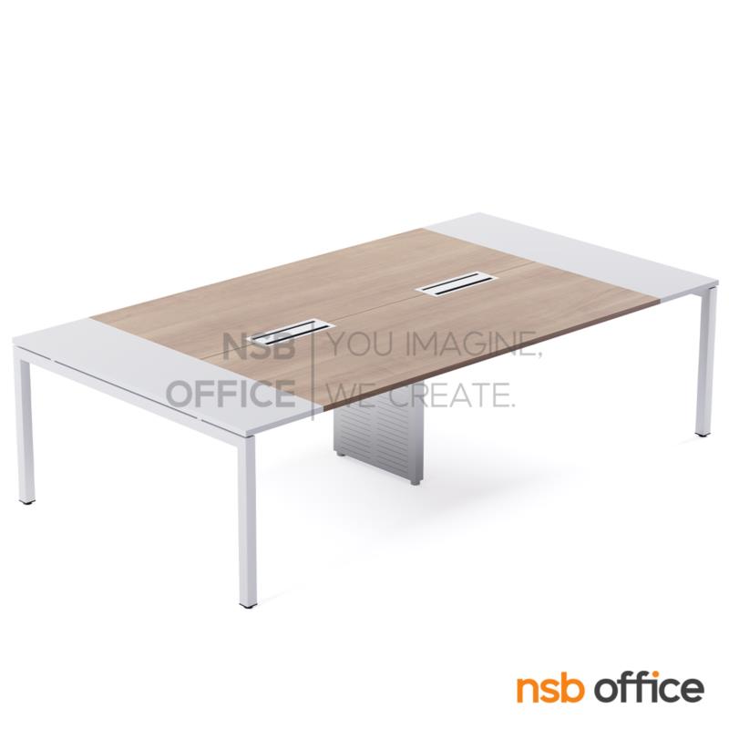 A05A086:โต๊ะประชุมทรงสี่เหลี่ยม 150D cm. รุ่น CONNEXX-051  ขากลางมีกล่องร้อยสายไฟ