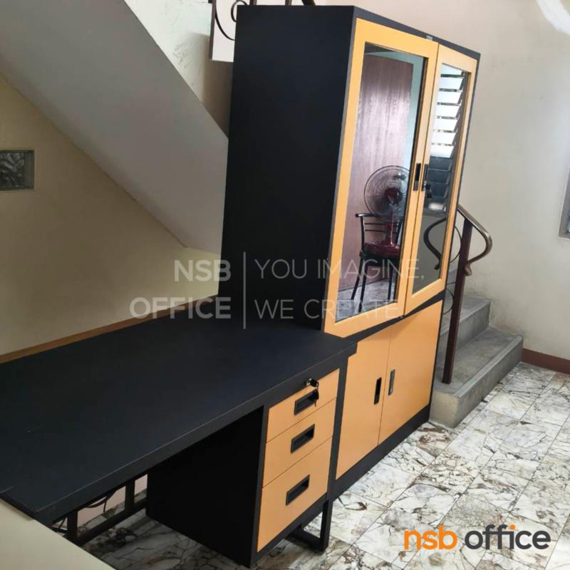 โต๊ะทำงานเหล็ก 3 ลิ้นชัก รุ่น Duston (ดัสตั้น) ขนาด 120W cm. 