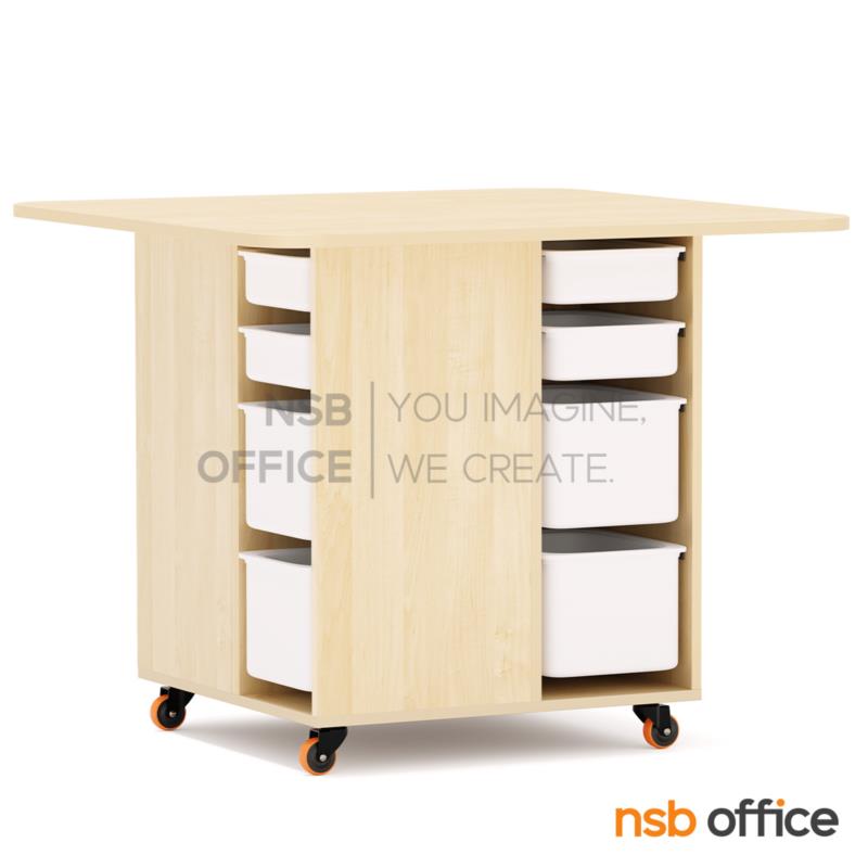 H02A018:โต๊ะทดลอง STEM รุ่น Cornflower (คอร์นฟาวเวอร์) ขนาด 120W cm. ล้อเลื่อน