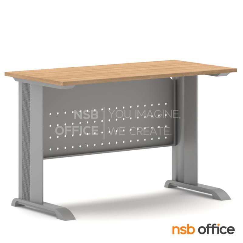 A40A010:โต๊ะโล่ง รุ่น Ultimate-1 (อัลทิเมต1) ขนาด 120W, 150W cm.  โครงขาเหล็กสีบรอนซ์เทา