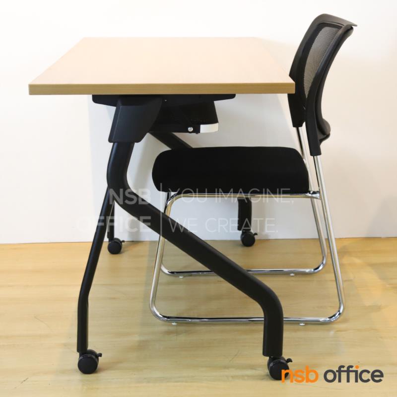 A20A042:ชุดโต๊ะสี่เหลี่ยมพับเก็บได้ล้อเลื่อน รุ่น Veltor (เวลเตอร์)  พร้อมเก้าอี้