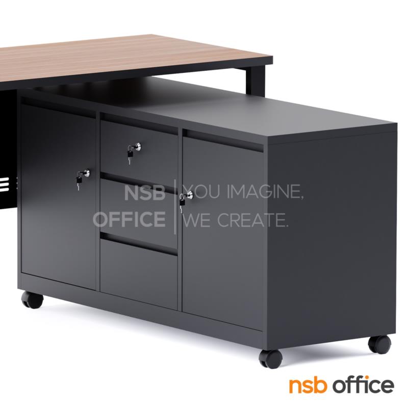 ตู้เอกสารล้อเลื่อน สูง 65 cm. วางข้างโต๊ะ  รุ่น Lambert (แลมเบิร์ต)  เมลามีน บานเพ่ 