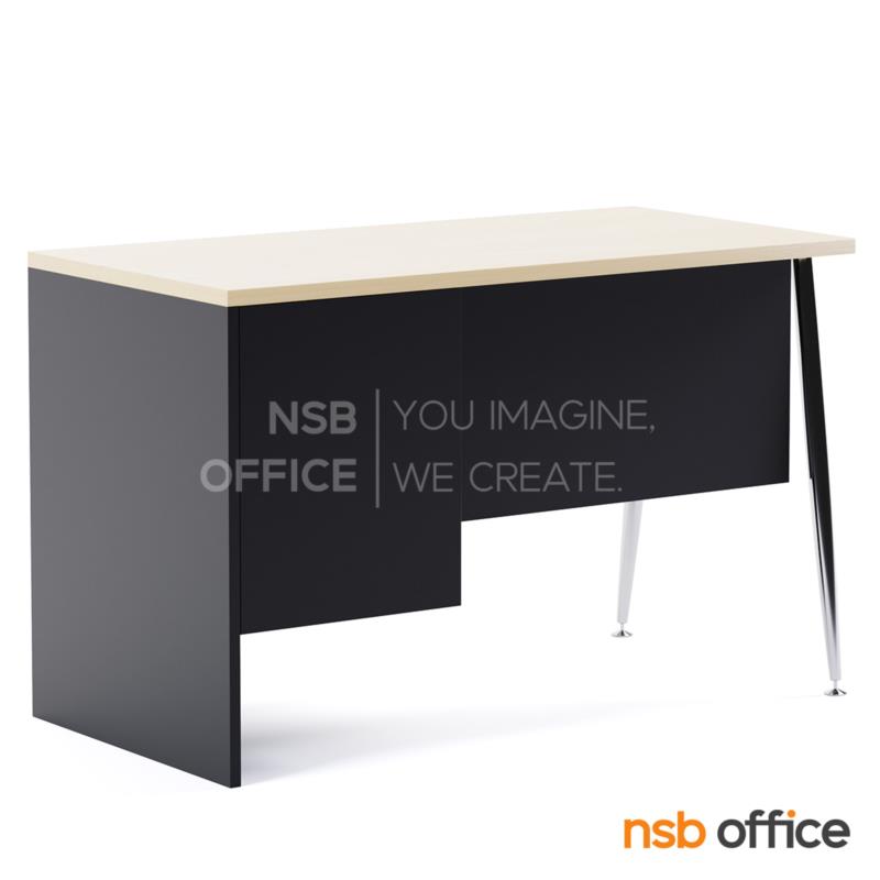 โต๊ะทำงาน 2 ลิ้นชัก รุ่น Gary (แกรี่) ขนาด 120W, 150W cm. บังตาไม้ ขาเหล็ก