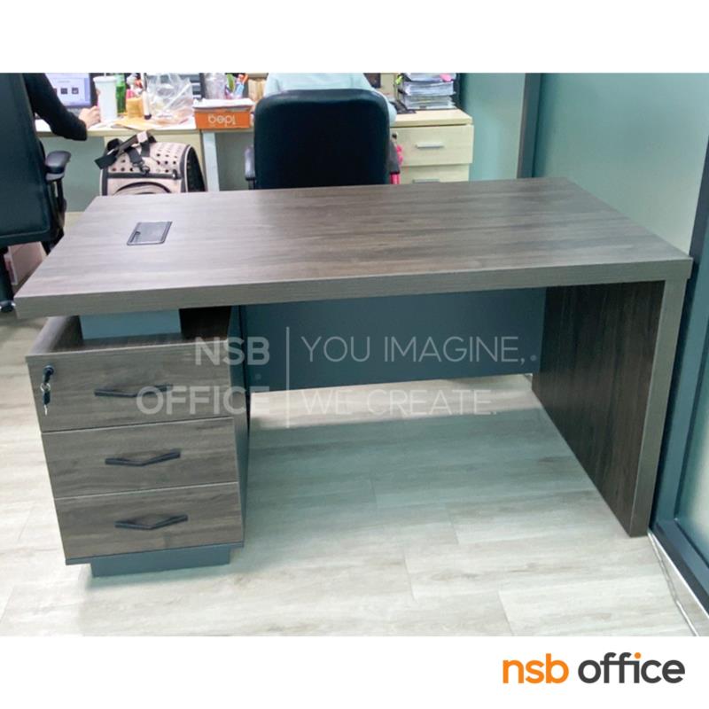โต๊ะทำงาน 3 ลิ้นชัก รุ่น Edeline (อเดไลน์) ขนาด 140W ,160W cm.  